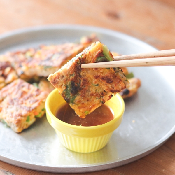 いかキムチを使った簡単チヂミ