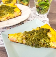 釜ゆでめかぶのキッシュ