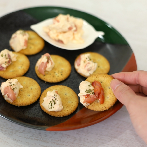 いか明太子のカナッペ