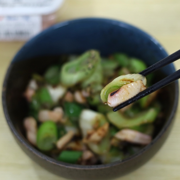 長ネギのいか糀炒め