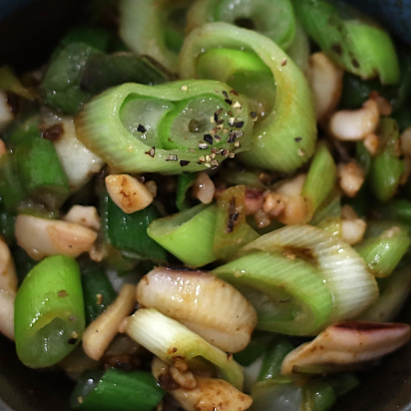 長ネギのいか糀炒め